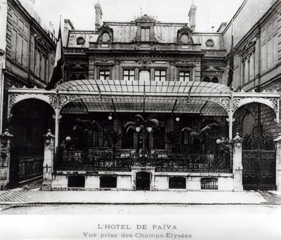 Hotel de Paiva on the Champs-Elysees by French Photographer